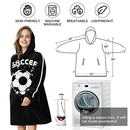 Letsfunny Blanket Hoodie,Oversized Wearable Sherpa Fleece Blanket Sweatshirt,Super Soft Warm Cozy With Giant Pocket,Gifts For Women Men Adults Teenagers Kids, One Size Fits All #TOP2