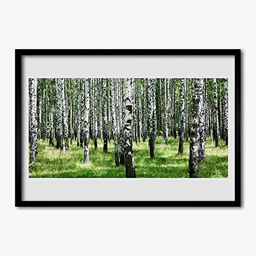 Cadre murale affiche forêt herbe nature Tulup salon et cuisine