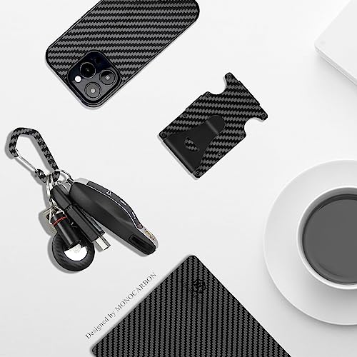 Monocarbon With 30 Cards Carbon Fiber Wallet Rfid Blocking Minimalist Money Clip For Men With Wallet Slim Compact Card Case Holder With Gift Box[3 Year Warranty] #TOP6
