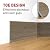 FOSLUOC Flexible Baseboard Molding Trim, 4-Inch x 20-Feet Self-Adhesive Vinyl Wall Base Cove Base, Peel and Stick Rubber Wall Base Baseboard Trim with 1 PC Utility Knife, Brown Wood Grain
