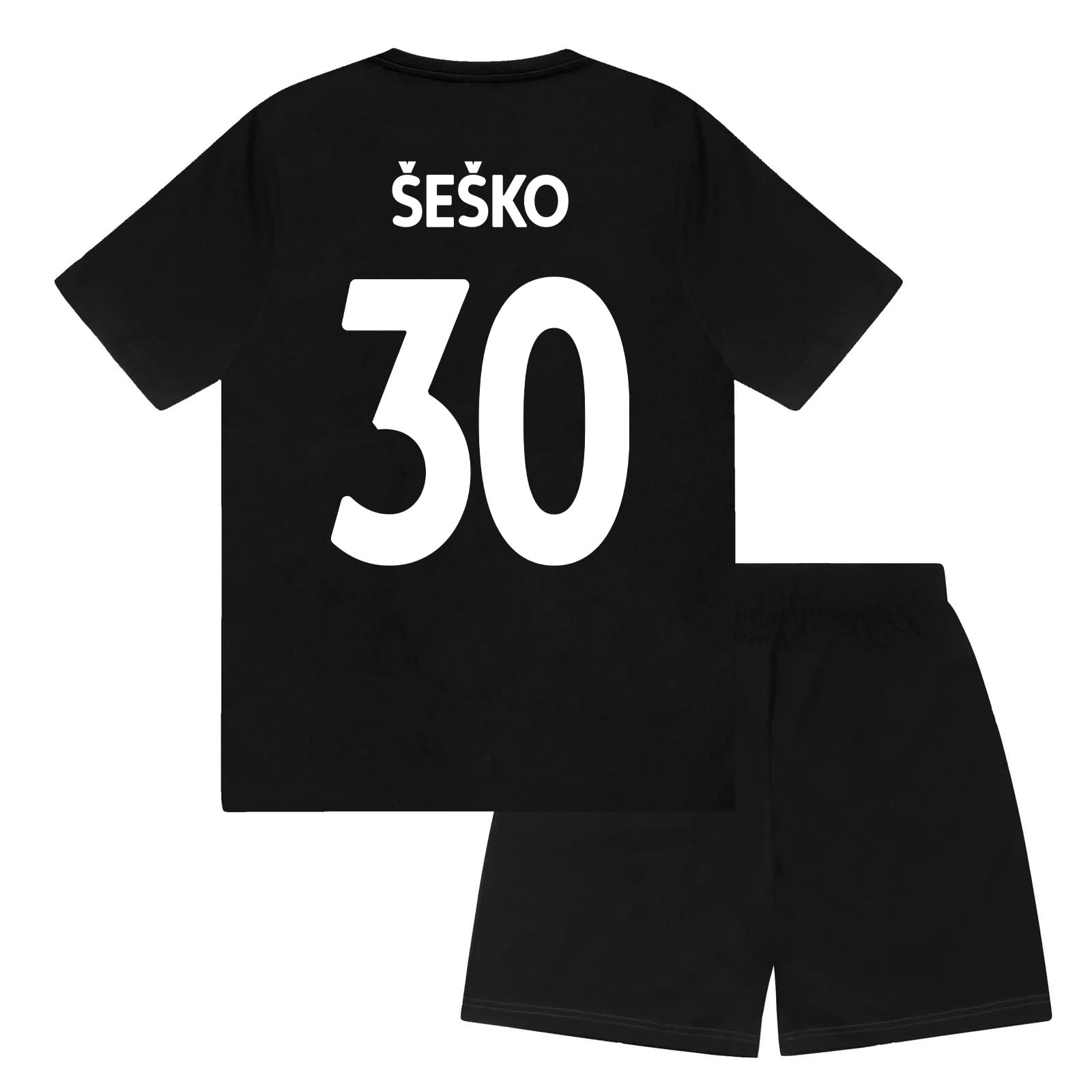 Manchester United Boys Sesko 30 Sublimation Short Pyjamas Black 4-5 Years