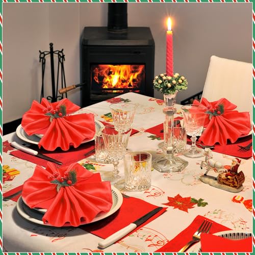 Servilletas de Tela Navidad Preboun 24 Piezas 43x43 cm miniatura 6