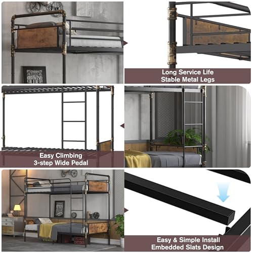 Whalefall 790 2 In 1 Metal Bunk Bed Twin Over Twin thumb #7