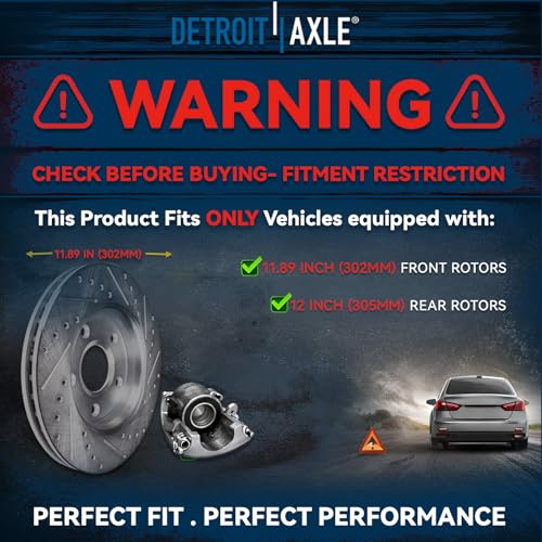 Image of Detroit Axle - Brake Kit for Dodge Grand Caravan Chrysler Town & Country