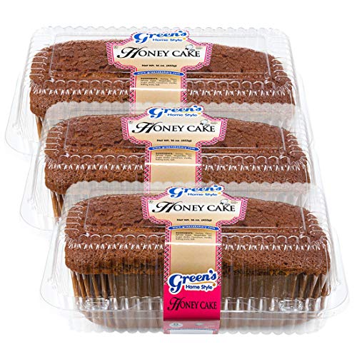 Green's Bakery Traditional Honey Cake Dessert Gift Pack, 3 Pack, Traditional Jewish New Year Treat, OK Certified Kosher and Pareve, Dairy Free and Nut Free, Ideal for Breakfast or Midnight Snack