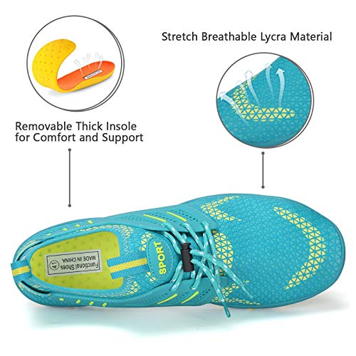 Image of WateLves Water Shoes Mens Womens Beach Swim Shoes Quick-Dry Aqua Socks Pool Shoes for Surf Yoga Water Aerobics