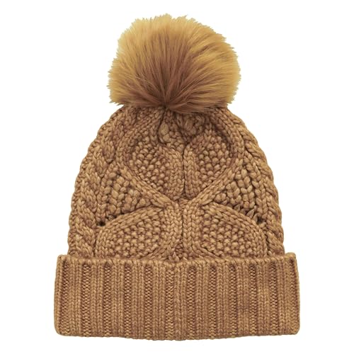 Buy UGG Women's Cable Beanie with Pom, Cream, One size at Amazon.in