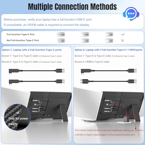 Image of KEFEYA Laptop Screen Extender 15.6 inch, FHD 1080P Portable Triple Monitor for Laptops 13-17.3 inch, 0.16 inch Ultra-Thin Dual Laptop Monitor Extender for Windows /Mac /Dex /Chrome /Surface, Plug n Play