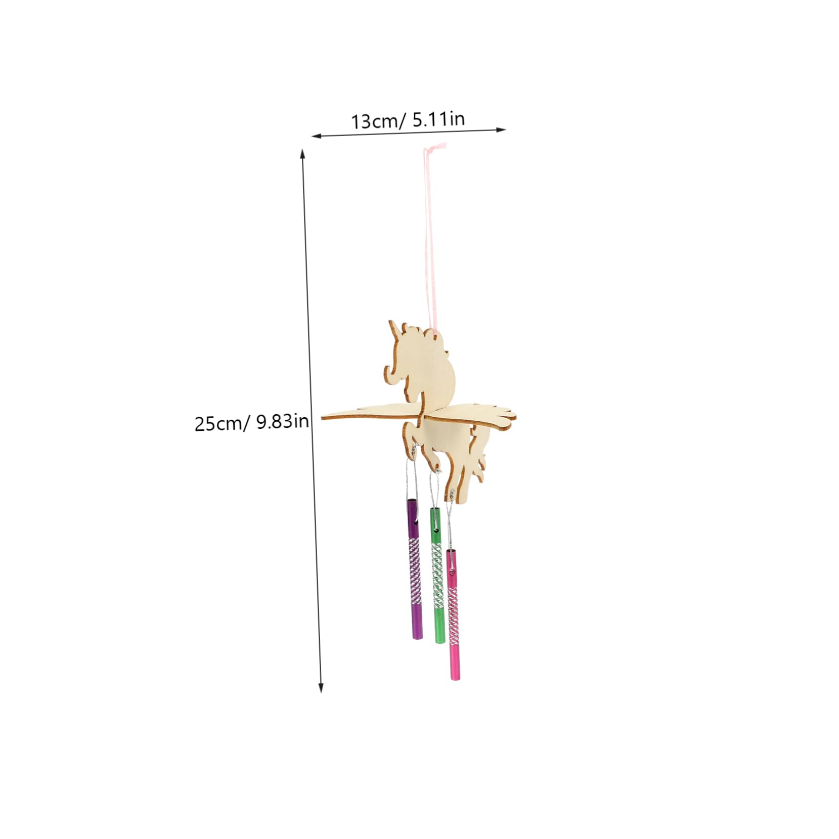 3 Set Fai da Te Campanelli Eolici in Legno Non Verniciato con Animali Decorazione Sospesa per Casa e Unicorni e per Lavoretti Creativi e Atmosfera Rilassante