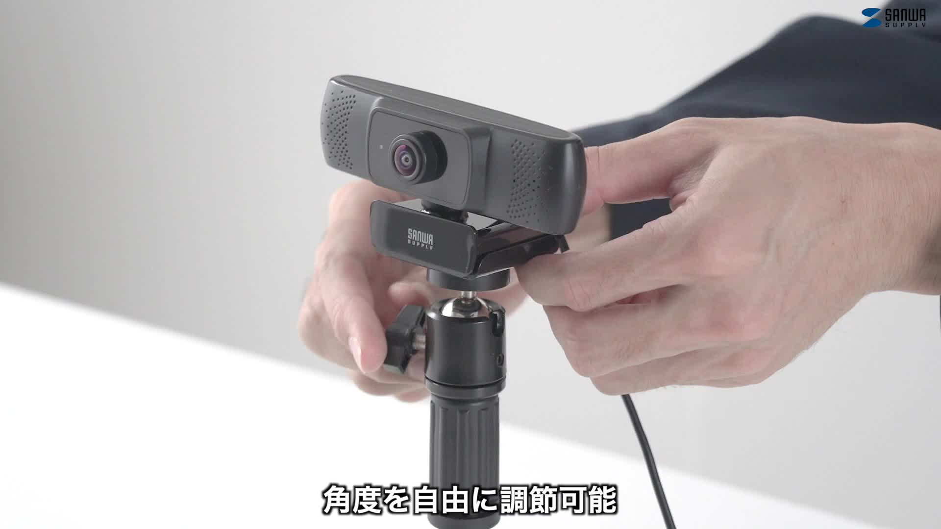 WEBカメラ用 ロングスタンド 三脚 スタンド カメラ三脚 カメラスタンド 折りたたみ コンパクト 持ち運び 便利 ブラック サンワサプライ