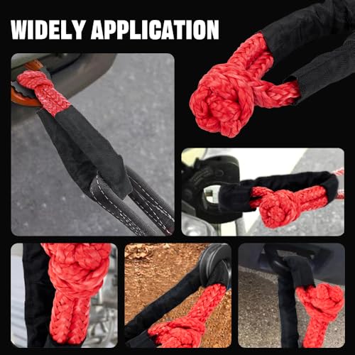 Image of BARTOO 2PCS Soft Shackles 1 /2 Inch x 22 Inch - 56,000LBS Break Strength