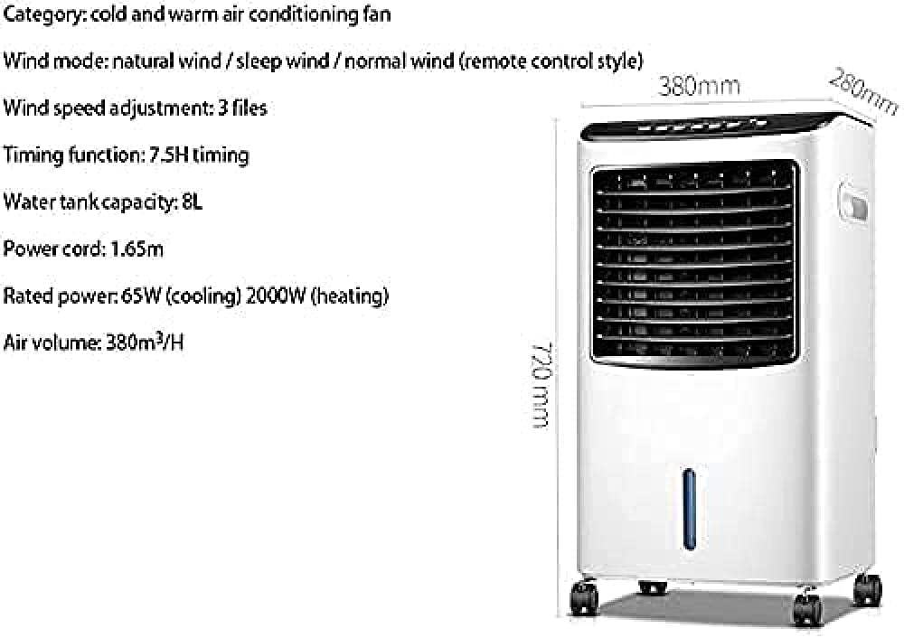 Condizionatore d'aria per la casa, ventilatore a doppio uso per raffreddamento e riscaldamento, sistema di climatizzazione domestico silenzioso a risparmio energetico per ufficio e camera da letto.