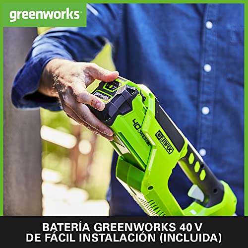 Miniatura 5 de Greenworks 40v Cortadorbordes A Batería Para Jardín Mediano, Altura Regulable, Ancho Corte 30 Cm, Alimentación Automática Nylon 1,65 Mm, Dos Baterías De 40 V 2 Ah Y Cargador G40ltk2x