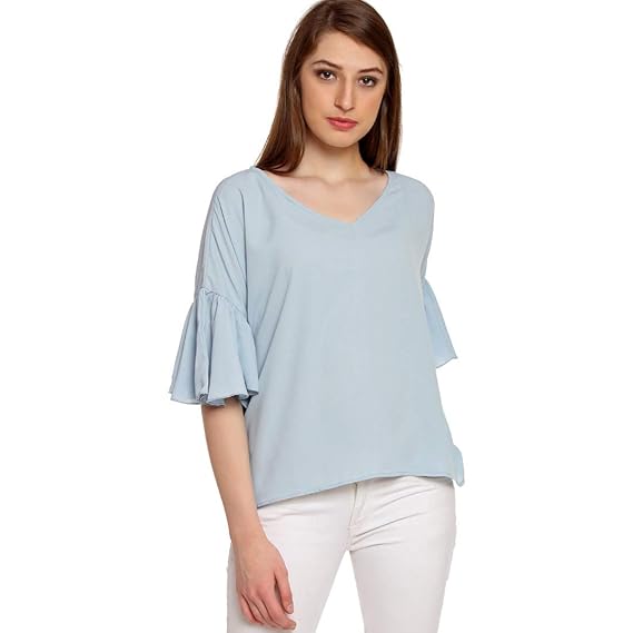 blue evening top