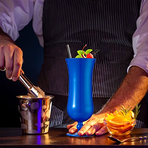 12 Pcs Luau Plastic Hurricane Glasses 15 Oz Neon Colors Hurricane Cups For Hawaiian Party Tropical Plastic Pina Colada Cocktail Glasses Break Resistant Drinking Glasses For Outdoors, Mixed Color #TOP6