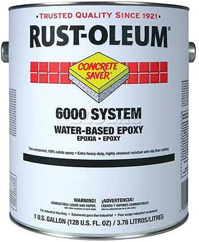 Rust-Oleum 6000 System <250 Voc Water-Based Epoxy Floor Coating, Silver Gray Gallon Can - Lot of 2
