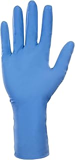 SAS Safety 6610-40 Derma-Max Powder Free Exam Grade Disposable Nitrile 8 Mil Gloves, Double-Extra Large, 50 Gloves by Weight