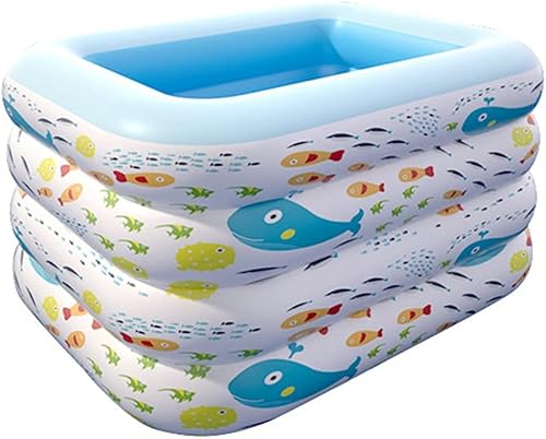 Swimming Pools Piscinas inflables de tamaño completo de 3 capas gruesas rectangulares familiares interiores y exteriores, para niños, adultos,