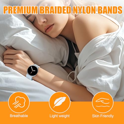 Image of BXUXOHS Magnetic Nylon Bands for Samsung Galaxy Watch 8 Band /Galaxy Watch 8 Classic,Braided Elastic Fabric No Gap Sport Strap for Galaxy Watch 8 /8 Classic 40mm 44mm 46mm men /women