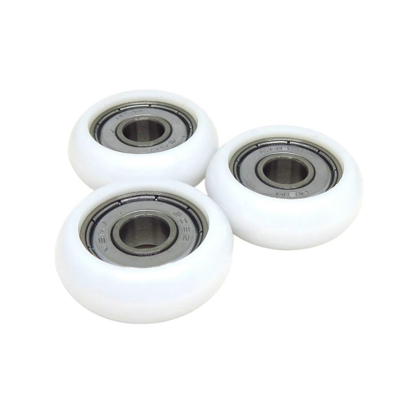 NOBIRTBSA 10PCS 30mm Round Plastic Coated Roller with 608ZZ Bearing 8x30x11mm BSR60830-11 POM Bearing 8 * 30 * 11mm Rowing seat and Furniture Wheel(8MM-10PCS-30MM)