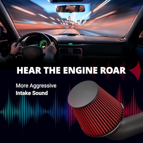Image of EVIL ENERGY Cold Air Intake Compatible for 2010-2015 Chevrolet Camaro SS 6.2L V8, Includes Heat Shield & Pre-Filter, Black