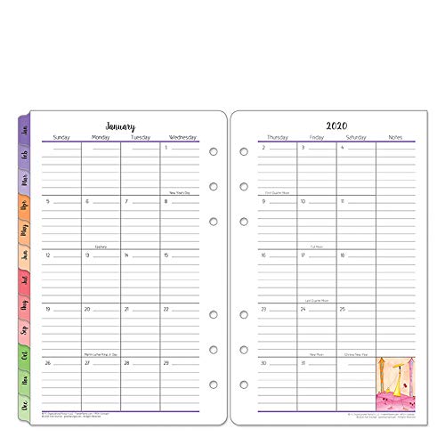 FranklinCovey Compact Her Point of View Two Page Monthly Ring-Bound Tabs - Jan