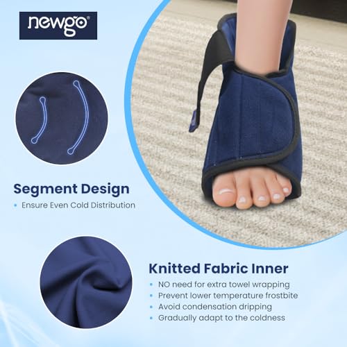 NEWGO Ankle Foot Ice Pack Wrap after Bunion Surgery, Heel Ice Pack for Plantar Fasciitis, Gel Ice Pack for Foot Injuries, Achilles Tendon, Heel Spur - Thumbnail 5