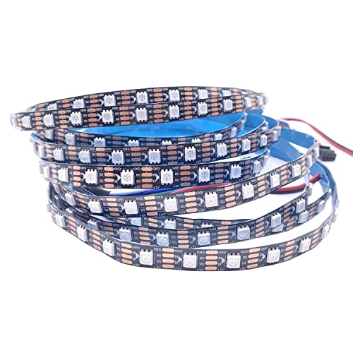 Image of DC 5V WS2813 Led Strip Light Dual Signal Individually Addressable 5m 30 LEDs WS2812B Updated Black White PCB (Black PCB IP20, 5M 60LED /M)