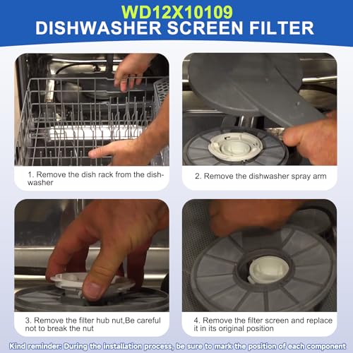 WD12X10109 Dishwasher Filter Compatible with GE PDW8200J03WW ZBD6880K10SS PDW9280J10SS,WD12X10109 Dishwasher Screen Filter Replace WD12X10050 AP3794323 1088479 AH958919 EA958919 PS958919 by iouxvt - Image 6