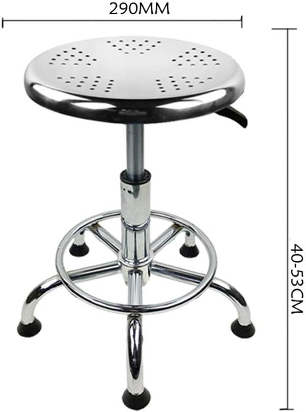 Heavy Duty Adjustable Height Stainless steel structure work shop Stool round Cushion, Salon swivel Stool Swivel Chair With Foot Res, Load-bearing 440 Ibs GXFC SHOP (B)