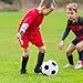Linkidea Kids Soccer Shin Guard Socks with Ankle Protector, Youth Football Shin Pad Sleeve with Ankle Guard Pad (Black/Size L)