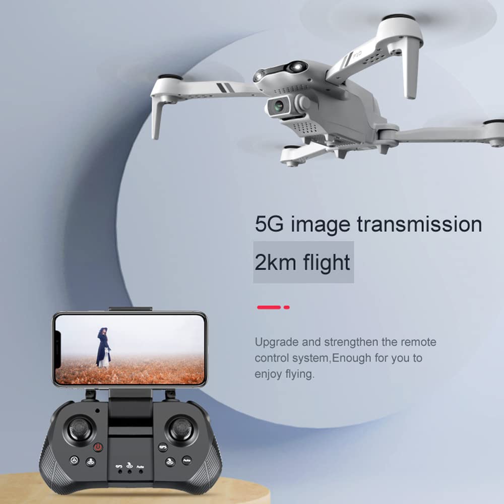 Droni con Fotocamera per Adulti 6k, Trasmissione di Immagini HD WiFi 5G, Droni GPS FPV Pieghevoli per Principianti con Video in Diretta, Seguimi, Ritorno Automatico A Casa, Volo Circolare