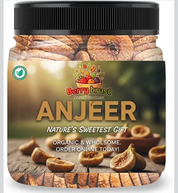 Image of RAJVEER ENTERPRISES Premium Anjeer Natural Dry Fig for Healthy Snacking, Dried Anjeer for Dieting & Breakfast | Rich Source of Fibre Calcium, Iron Minerals | Perfect for Giftings (1Kg)