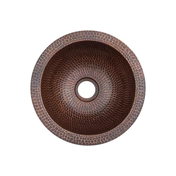   Premier-Copper-Products-LR10FDB-10-Inch-Round-Under-Counter-Hammered-Copper-Bathroom-Sink-Oil-Rubbed-Bronze