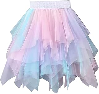 Vestido de outono infantil para meninas, saia de tule, saia de dança tutu, meia saia para meninas, saia colorida