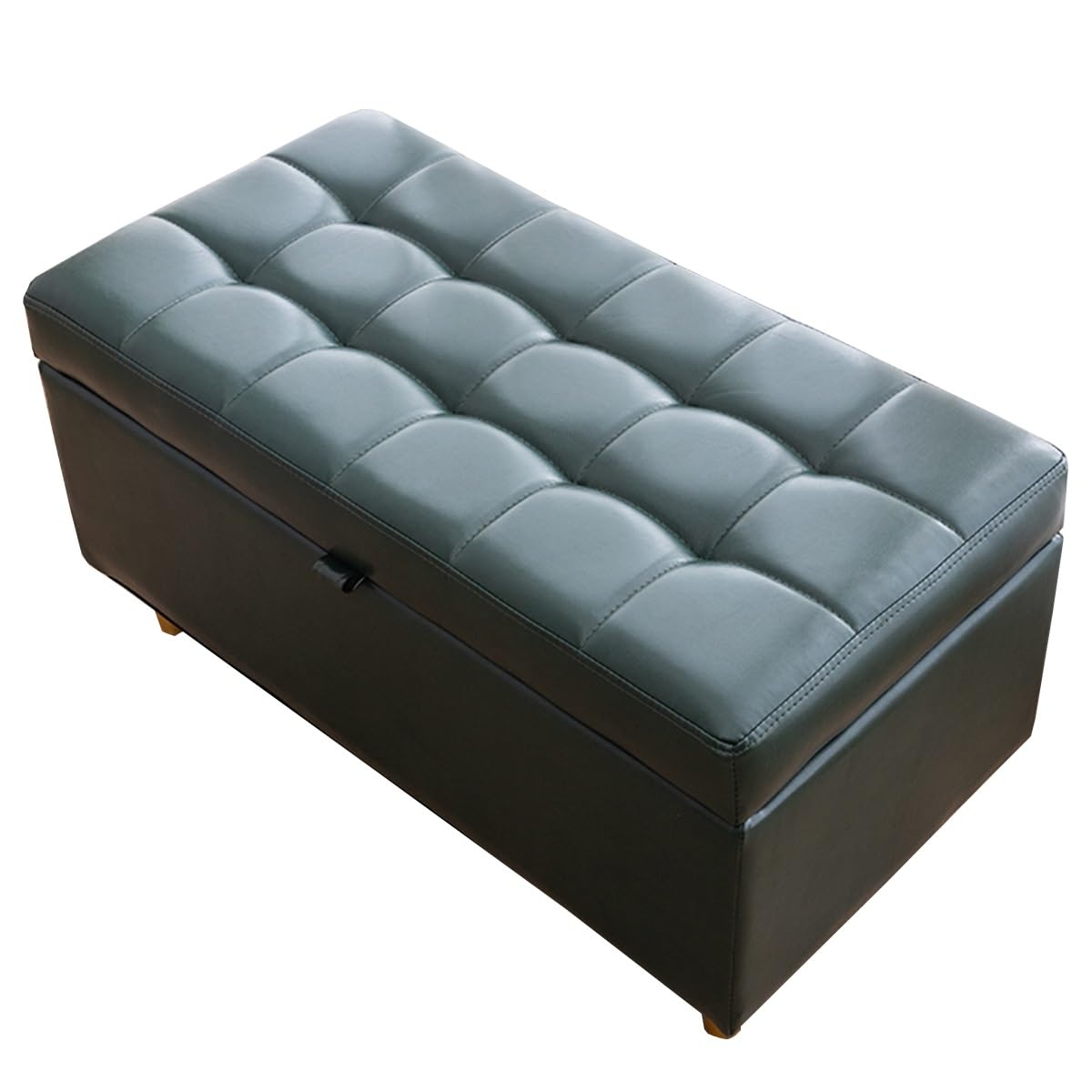 Bout de banc de lit rembourré en cuir pour une chambre à coucher ordonnée