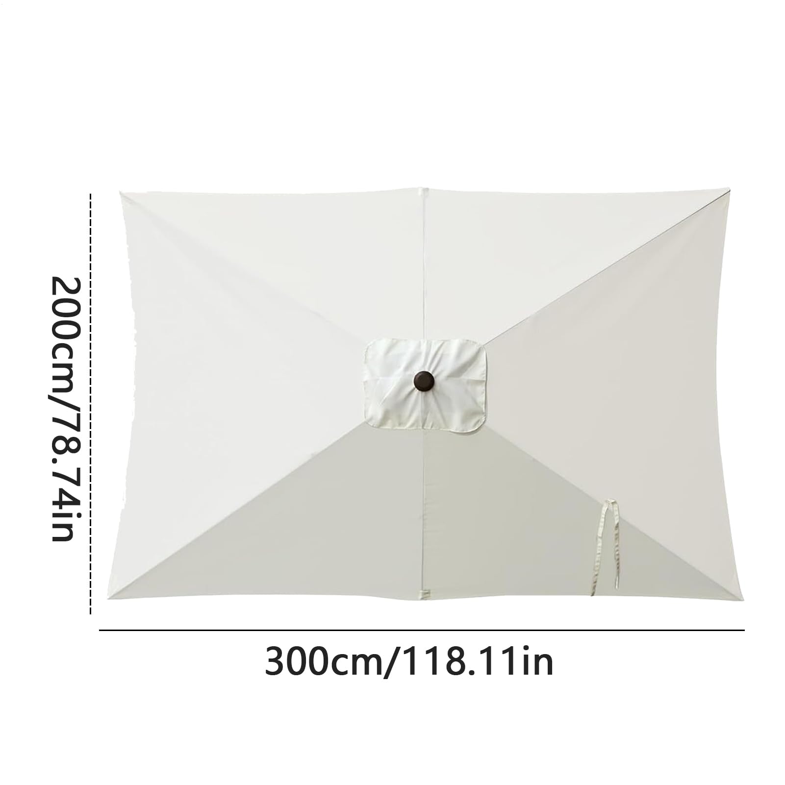 Zastępczy Do Parasola, 2X3 M Prostokątny Wymienny Daszek Do Parasola, Osłona Przeciwsłoneczna Ochrona UV Akcesoria Ogrodowe Stołu Plaża Trawa Altana Basen Balkon