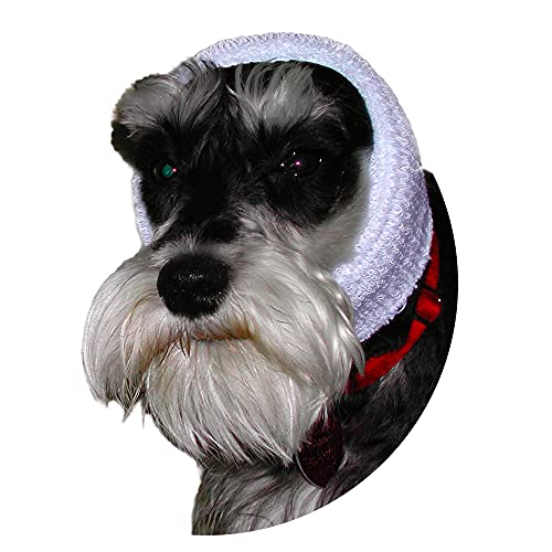 Happy Hoodie for Dogs and Cats - The Grooming and Force Drying Miracle Tool for Anxiety Relief and Calming Dogs - Small White