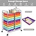 Giantex 20-Drawer Storage Drawer Cart, Rolling Organizer Cart for Office School Tools Scrapbook Paper, Utility Rack on Wheels (Multicolor)