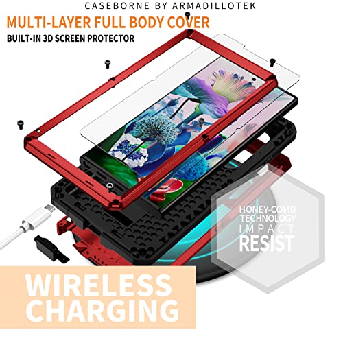 Coque de protection Samsung S23 Plus métallique blindée avec vitre écran intégrée - 4