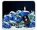 Produktbild Mouse Pad Weihnachtsschmuck Schnee Weihnachten Blaue Kerze Mausmatte Benutzerdefinierte Mousepad Office Langlebig Gedruckt Rutschfest 25X30Cm Gummi Personalisierte Computertastatu