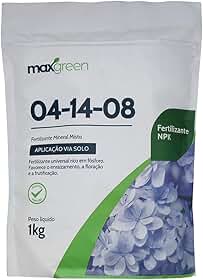 Maxgreen 04-14-08, Forth, Fertilizante Mineral, NPK Balanceado, Estímulo da Floração, Flores, Hortaliças, Frutíferas, Múltiplo Uso