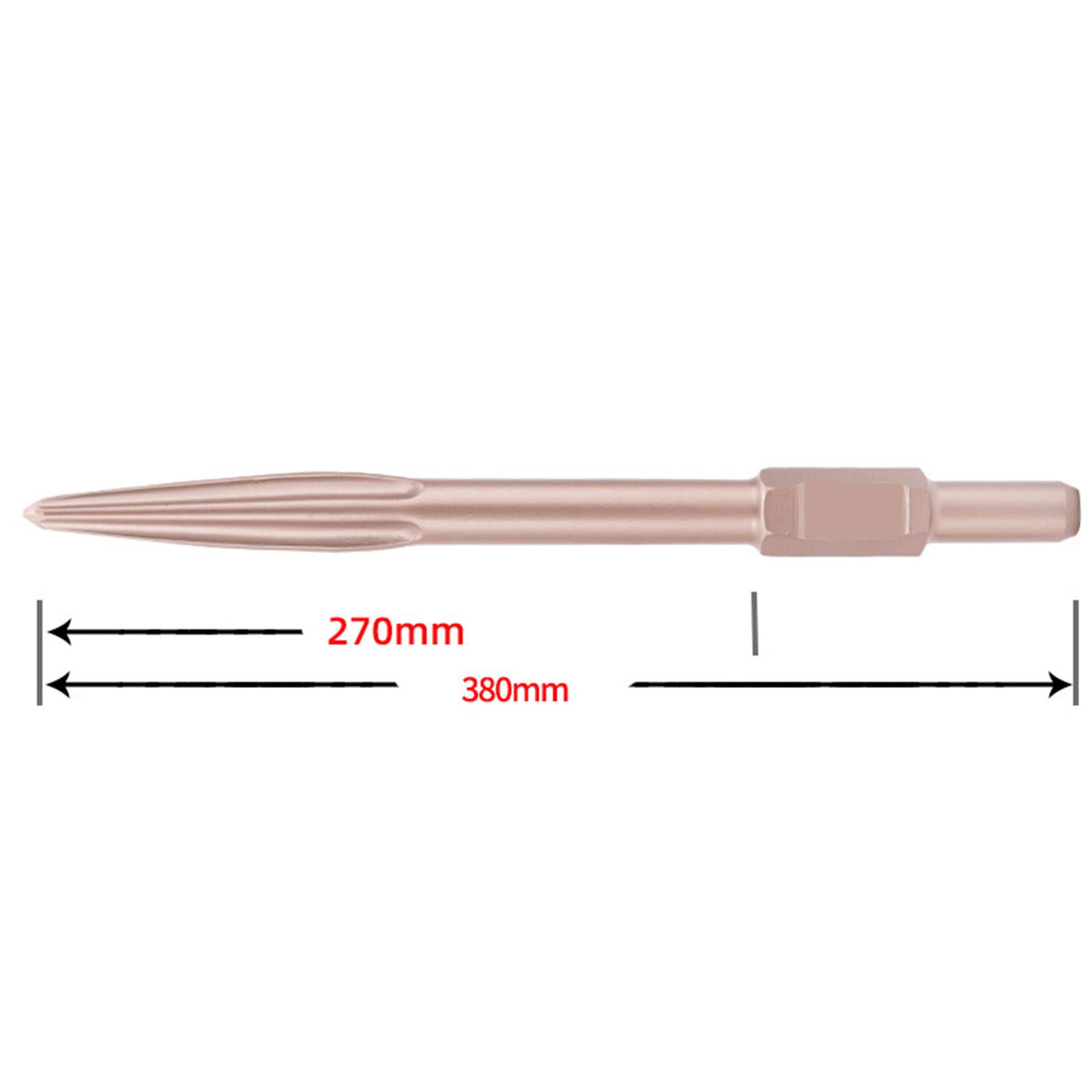 Juego De Cinceles Hexagonales SDS, Cincel Plano/Puntiagudo De 380 Mm, Martillo De Demolición Para Bloques De Construcción De Baldosas De Hormigón, Accesorios Para Rotomartillo,B