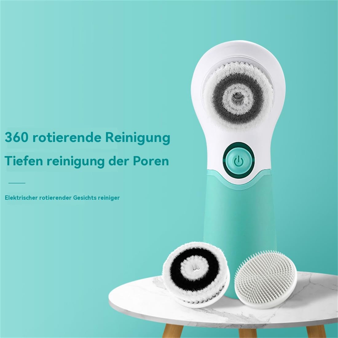 Elektrische Tiefenreinigungs-Gesichtsreinigungsbürste für alle Hauttypen, porentiefe Reinigung & Anti-Mitesser, 3 Geschwindigkeitsstufen, Reisegröße – zuhause & unterwegs für Frauen & Männer