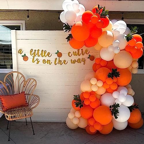 140Pcs Bright Orange Balloons Orange Balloon Garland Arch Kit 5/10/12/18 Inch Matte Latex Orange Balloons Different Sizes as Baby Shower Birthday Balloons Halloween Thanksgiving Party Fall Decorations