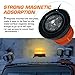 LINKITOM 2pcs LED Rotating Strobe Beacon Lights, 12V-24V Amber 40 LED Flashing Warning Safety Flashing Lights with Magnetic for Vehicle Forklift Truck Tractor Golf Carts UTV Car Bus