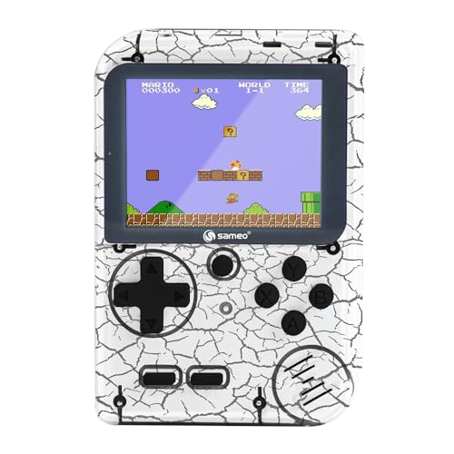 Image of Sameo Handheld Video Game Console, Dreamboy Retro Mini Game with 500 Classic Retro Game TV Compatible for Kids, Rechargeable 8 Bit Classic (Marble White)