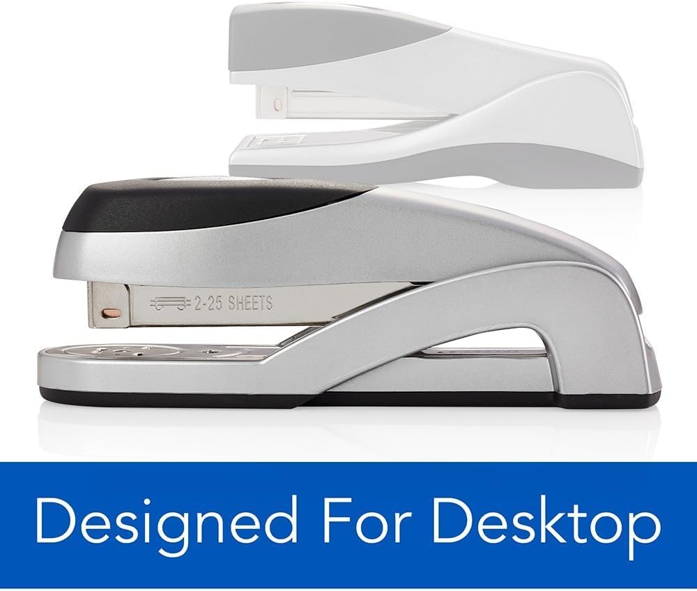 Swingline Stapler, Optima Full Size Desktop Stapler, 25 Sheet Capacity, Jam Free, Desk, Silver (87801)