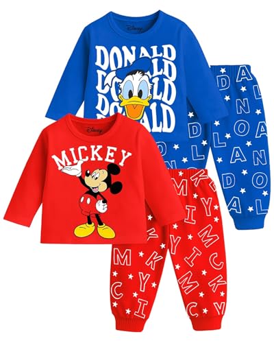 Image of Kuchipoo Disney Boys Cotton T-Shirts and Pyjamas Set - Pack of 2