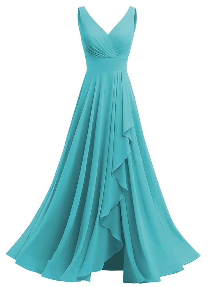 Amazon.com: SYYS Long Bridesmaid Dresses for Women Ruffle